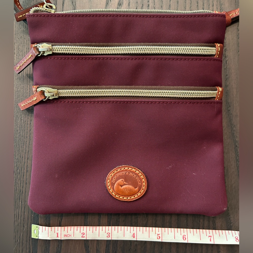 Dooney & Bourke Nylon Burgundy/Maroon Crossbody Bag